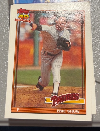 1991 Topps #613 Eric Show — front