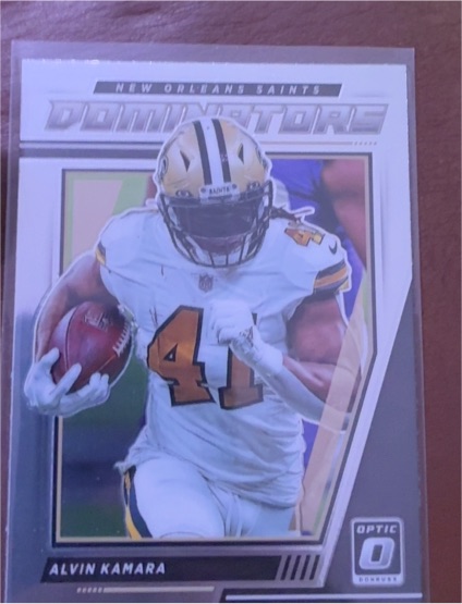 2021 Donruss Optic #DM-AK Alvin Kamara Dominators — front