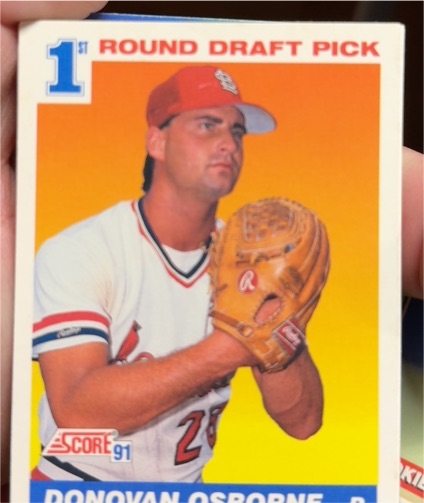 1991 Score #677 Donovan Osborne — front