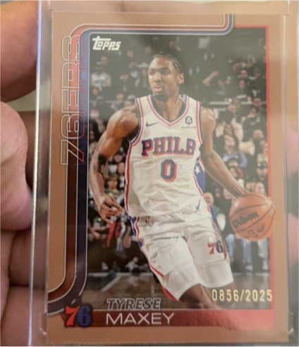 2025 Topps #0856 Tyrese Maxey — front