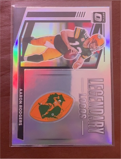 2021 Donruss Optic Legendary Logos #LL-8 Aaron Rodgers — front
