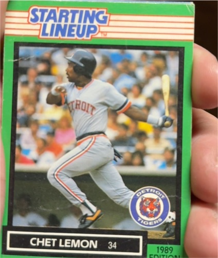 1989 Kenner Starting Lineup #34 Chet Lemon — front