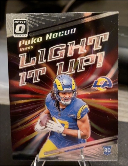 2023 Donruss Optic #LU-PN Puka Nacua Light It Up! — front