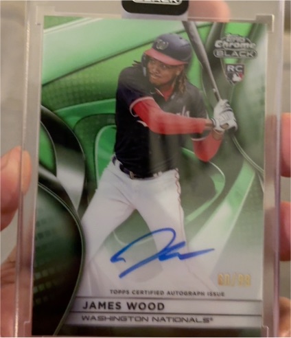 2025 Topps Chrome Black #CBA-JW James Wood — front