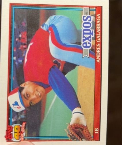 1991 Topps #610 Andres Galarraga — front