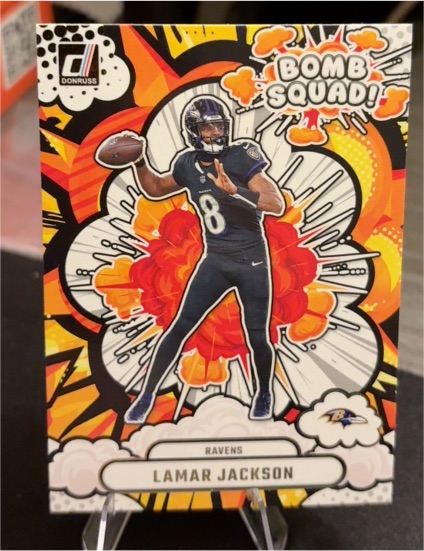 2025 Donruss #BS-LJN Lamar Jackson Bomb Squad — front
