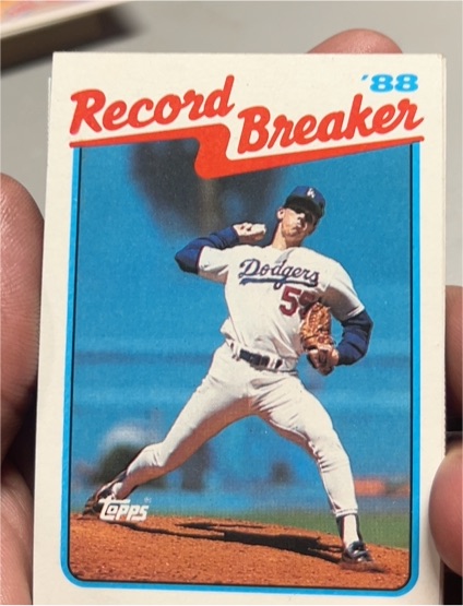 1988 Topps #5 Orel Hershiser Record Breaker — front