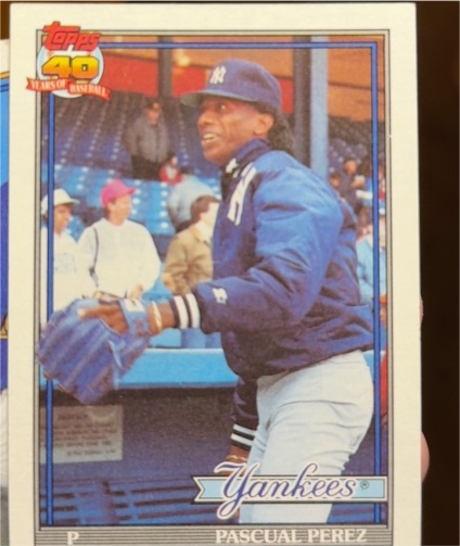1991 Topps #701 Pascual Perez New York Yankees — front