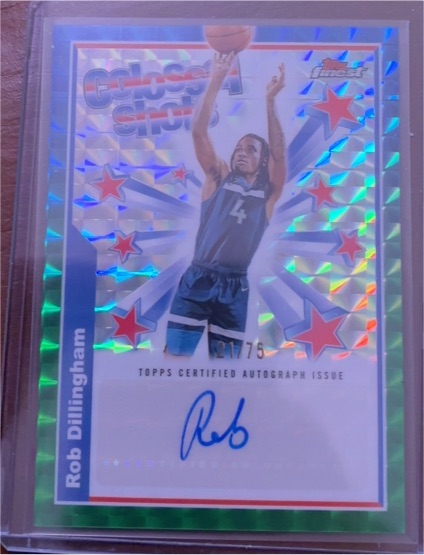 2024-25 Topps Finest #BSA-RD Rob Dillingham Colossal Shots Geometric RC Auto — front