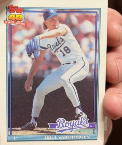 1991 Topps #280 Bret Saberhagen — front