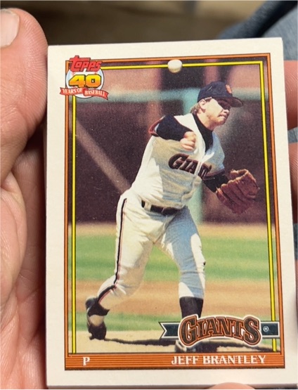 1991 Topps #17 Jeff Brantley — front