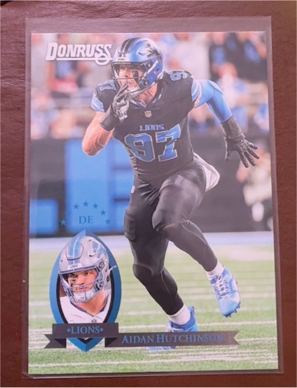 2025 Donruss #26 Aidan Hutchinson Retro 1995 NFL Detroit Lions — front