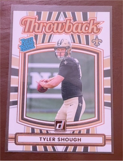 2025 Donruss #21 Tyler Shough Rated Rookie Throwback — front