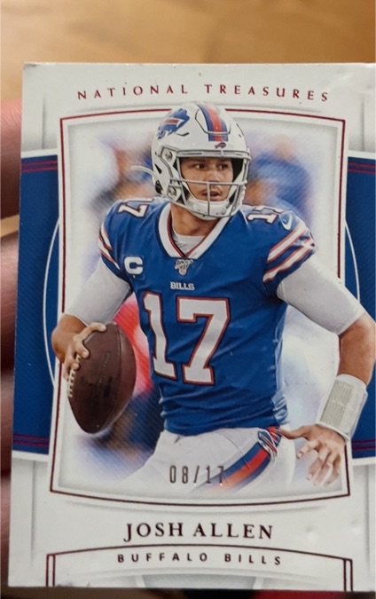 2019 Panini National Treasures Football #21 Josh Allen — front