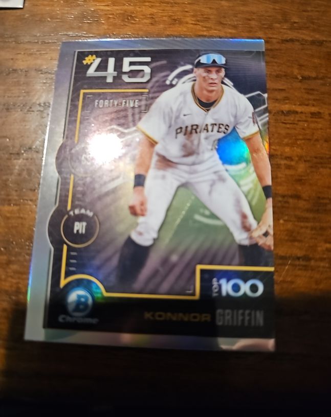2025 Bowman Chrome Scouts Top 100 #BTP-45 Konnor Griffin — front