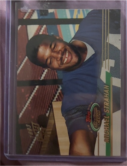 1993 Topps Stadium Club #384 Michael Strahan — front