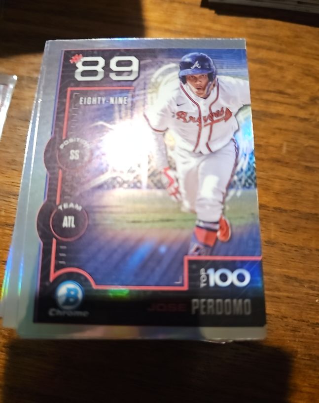 2025 Bowman Chrome Scouts Top 100 #BTP-89 Jose Perdomo — front