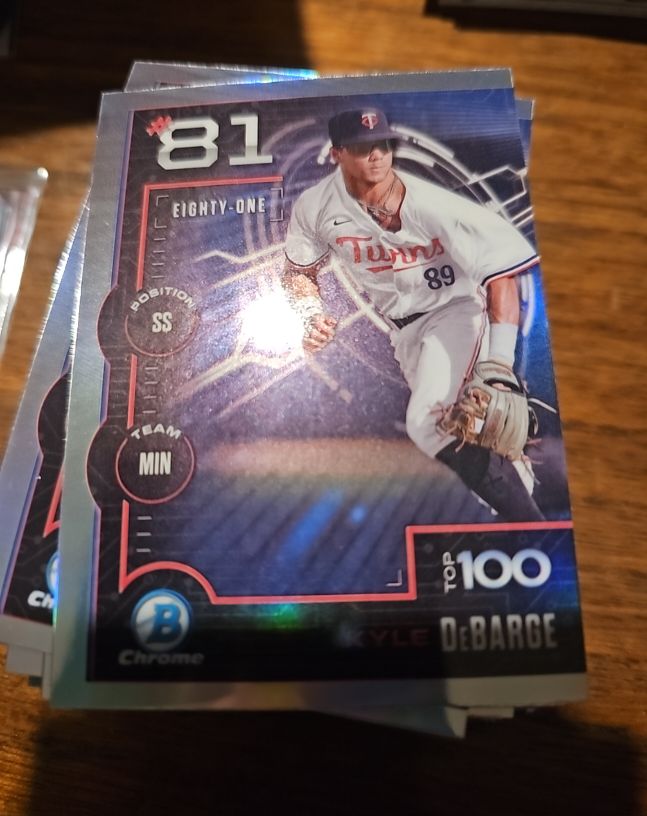 2025 Bowman Chrome Scouts' Top 100 #BTP-81 Kyle DeBarge — front