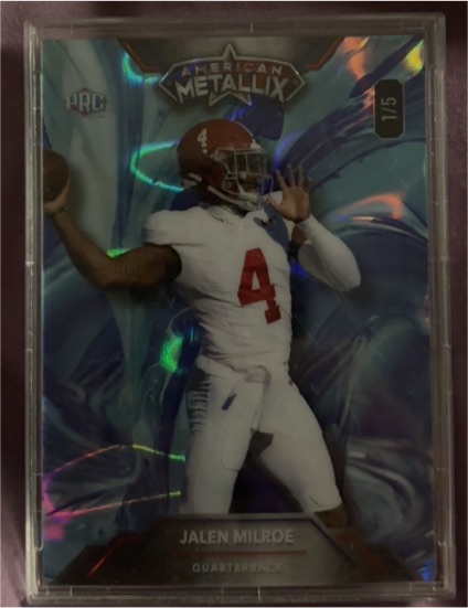 2023 Wild Card American Metallix #WMM-JM Jalen Milroe — front