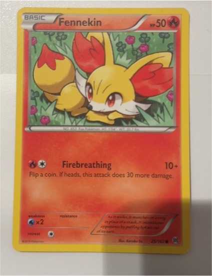 2015 Pokémon XY Breakthrough #25 Fennekin — front