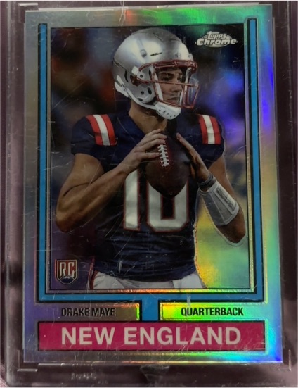 2024 Topps Chrome 1974 Topps Football #74TF-3 Drake Maye — front