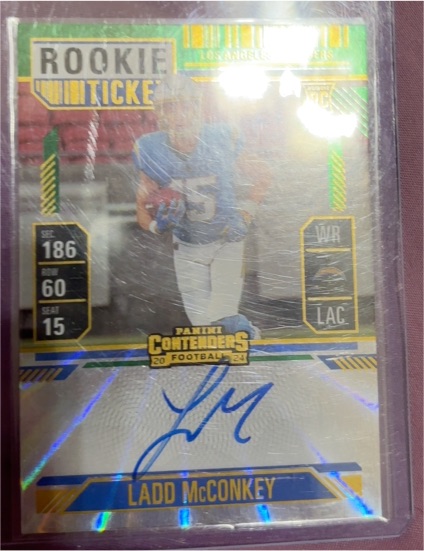 2024 Panini Contenders Rookie Ticket Ladd McConkey — front