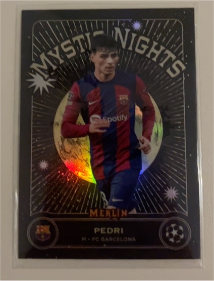 2023-24 Topps Merlin UEFA Club Competitions #MN-6 Pedri Mystic Nights — front