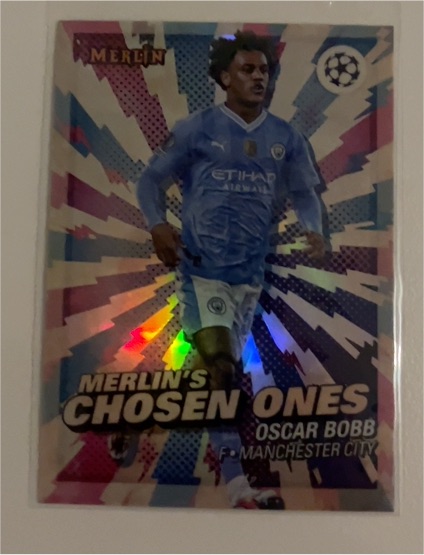 2023-24 Topps Merlin #MC-13 Oscar Bobb Merlin's Chosen Ones — front