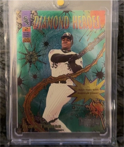1998 Metal Universe Diamond Heroes #2 DH Frank Thomas — front