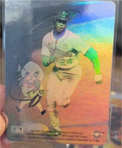 1992 Upper Deck Comic Ball 3 Holograms #4 Ken Griffey Jr./Yosemite Sam — front