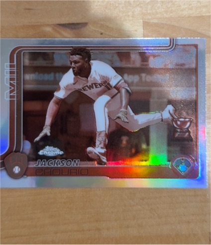 2025 Topps Chrome #262 Jackson Chourio Sepia Refractor — front