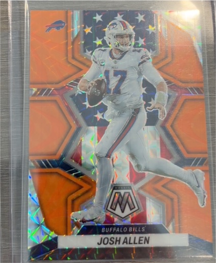 2022 Panini Mosaic Orange Reactive Prizm Josh Allen — front