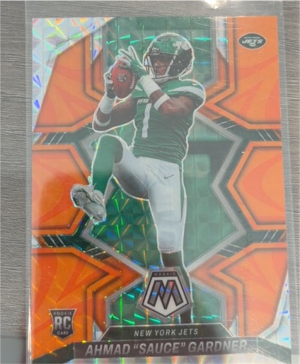 2022 Panini Mosaic #335 Ahmad "Sauce" Gardner — front