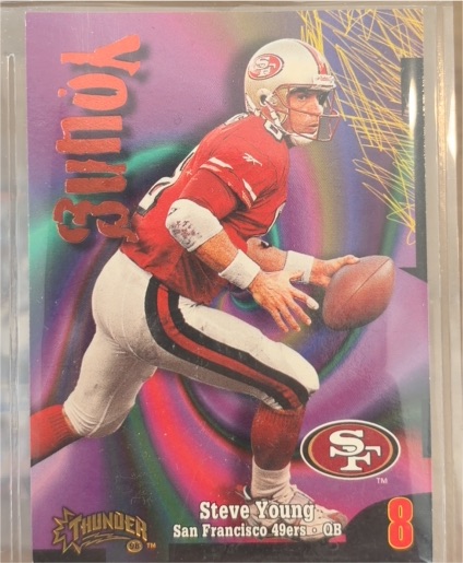 1998 SkyBox Thunder #205 Steve Young — front