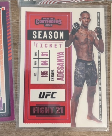 2021 Panini Chronicles UFC Contenders Season Ticket #5 Israel Adesanya — front