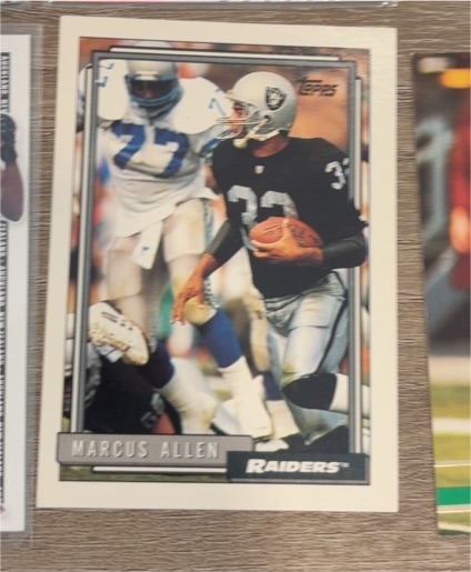 1992 Topps #25 Marcus Allen — front