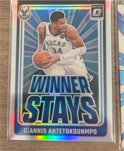 2024-25 Panini Donruss Optic #4 Giannis Antetokounmpo Winner Stays — front