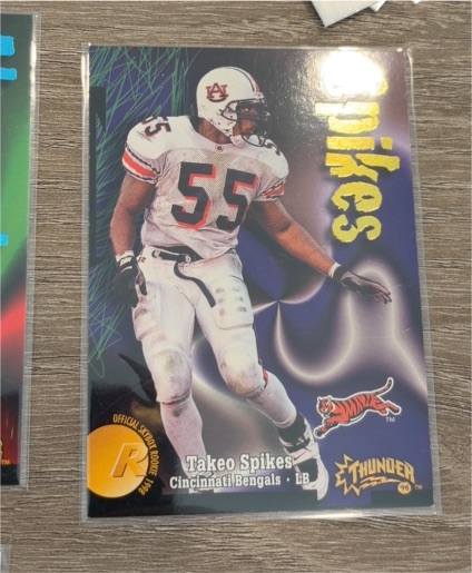 1998 Skybox Thunder #247 Takeo Spikes Cincinnati Bengals — front