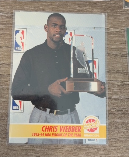 1993-94 NBA Hoops #259 Chris Webber Rookie of the Year — front
