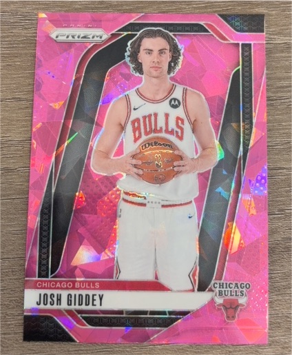 2024-25 Panini Prizm #112 Josh Giddey Pink Ice Prizm — front