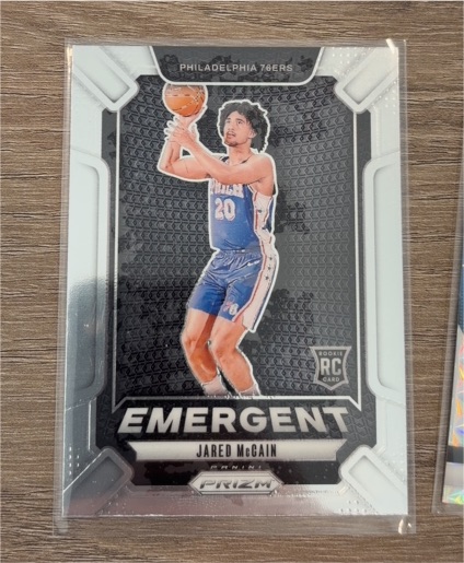 2024-25 Panini Prizm #19 Jared McCain Emergent Silver Prizm Rookie Card — front