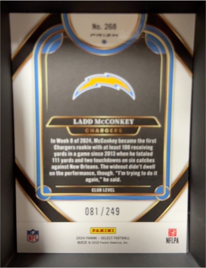 2024 Panini Select #268 Ladd McConkey — front