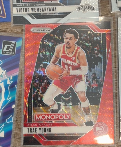 2024-25 Panini Prizm Monopoly Red Wave #14 Trae Young — front
