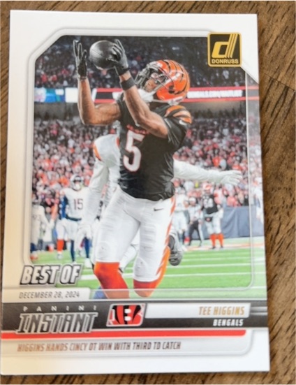 2025 Donruss Best of Instant #INS-THS Tee Higgins — front