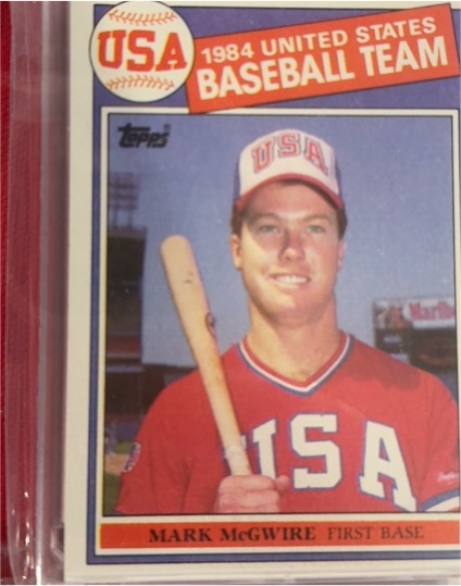 1985 Topps #401 Mark McGwire USA Baseball — front