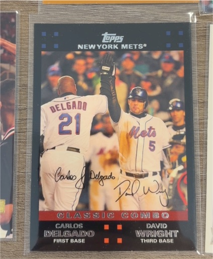 2007 Topps #328 Classic Combo Carlos Delgado / David Wright — front