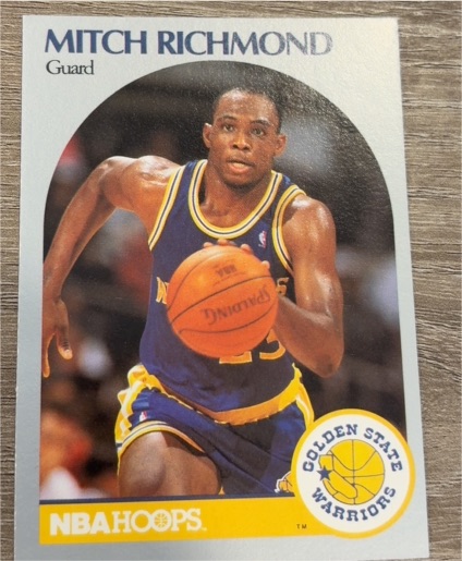 1990-91 NBA Hoops #118 Mitch Richmond — front
