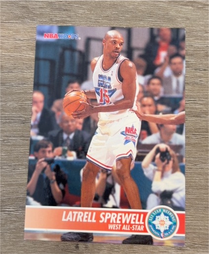 1994 NBA Hoops #249 Latrell Sprewell — front
