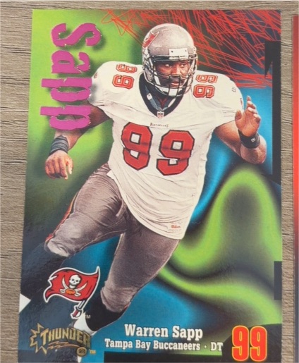 1998 SkyBox Thunder #50 Warren Sapp — front