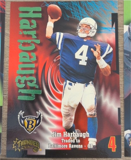 1998 SkyBox Thunder #45 Jim Harbaugh — front